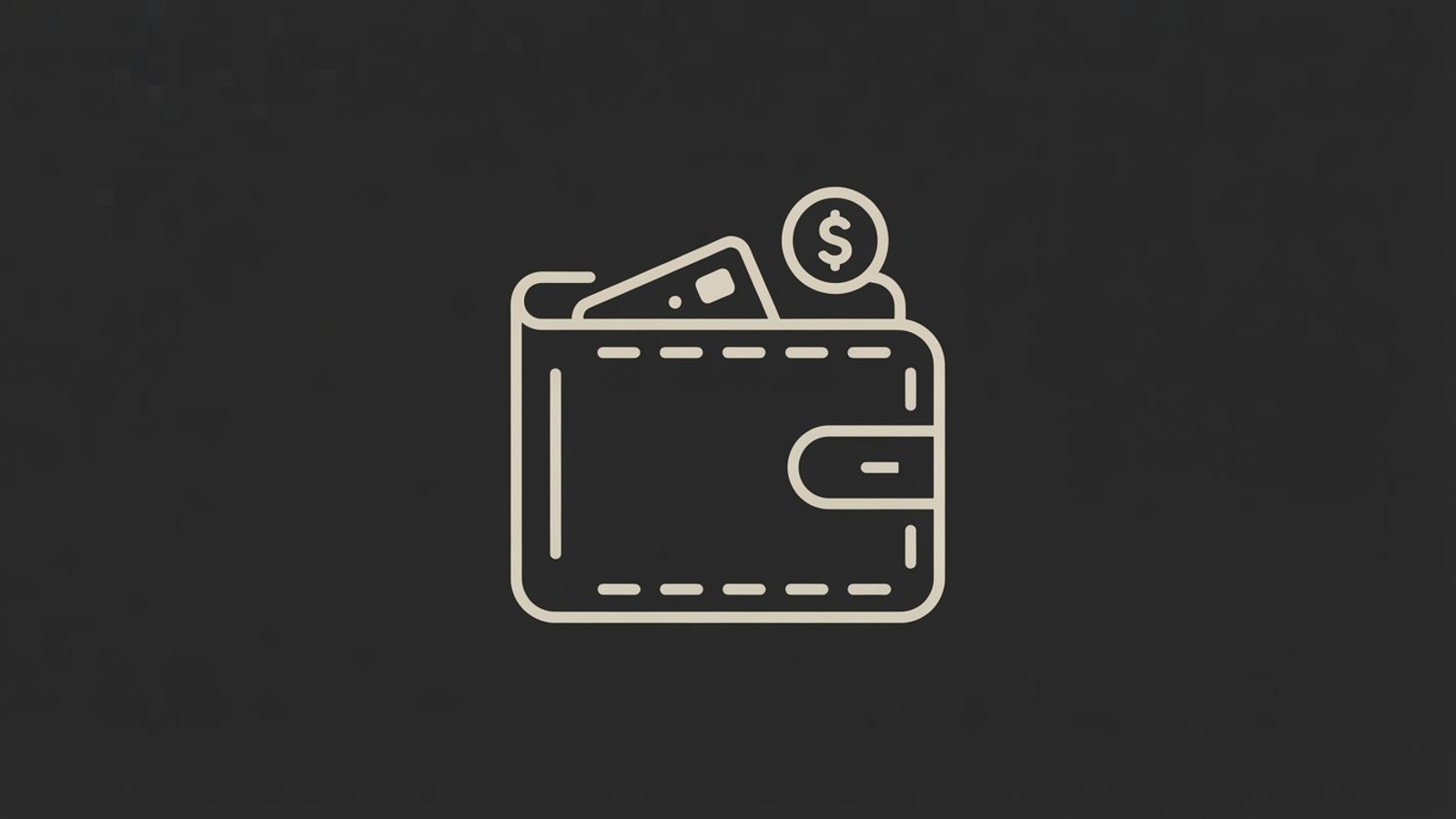 Digital e-wallet payment icon on dark background