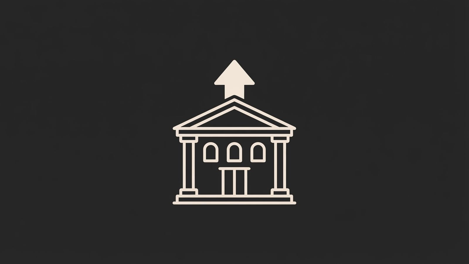Bank transfer payment method icon on dark background